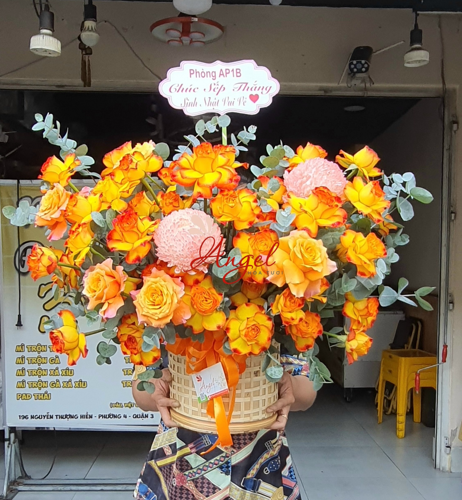 HOA GIỎ  MỪNG KHAI TRƯƠNG LỜI CHÚC TỐT ĐẸP