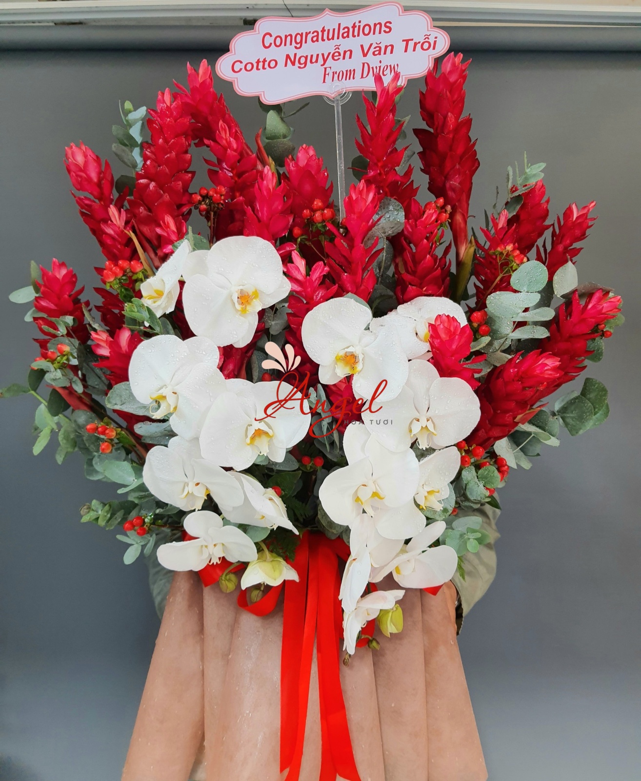 giỏ hoa hạnh phúc 