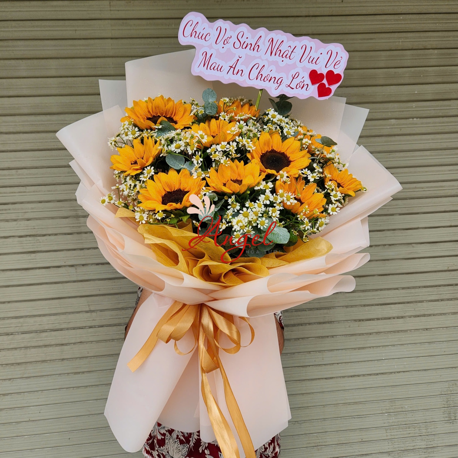 bó hoa hướng dương  10 bông