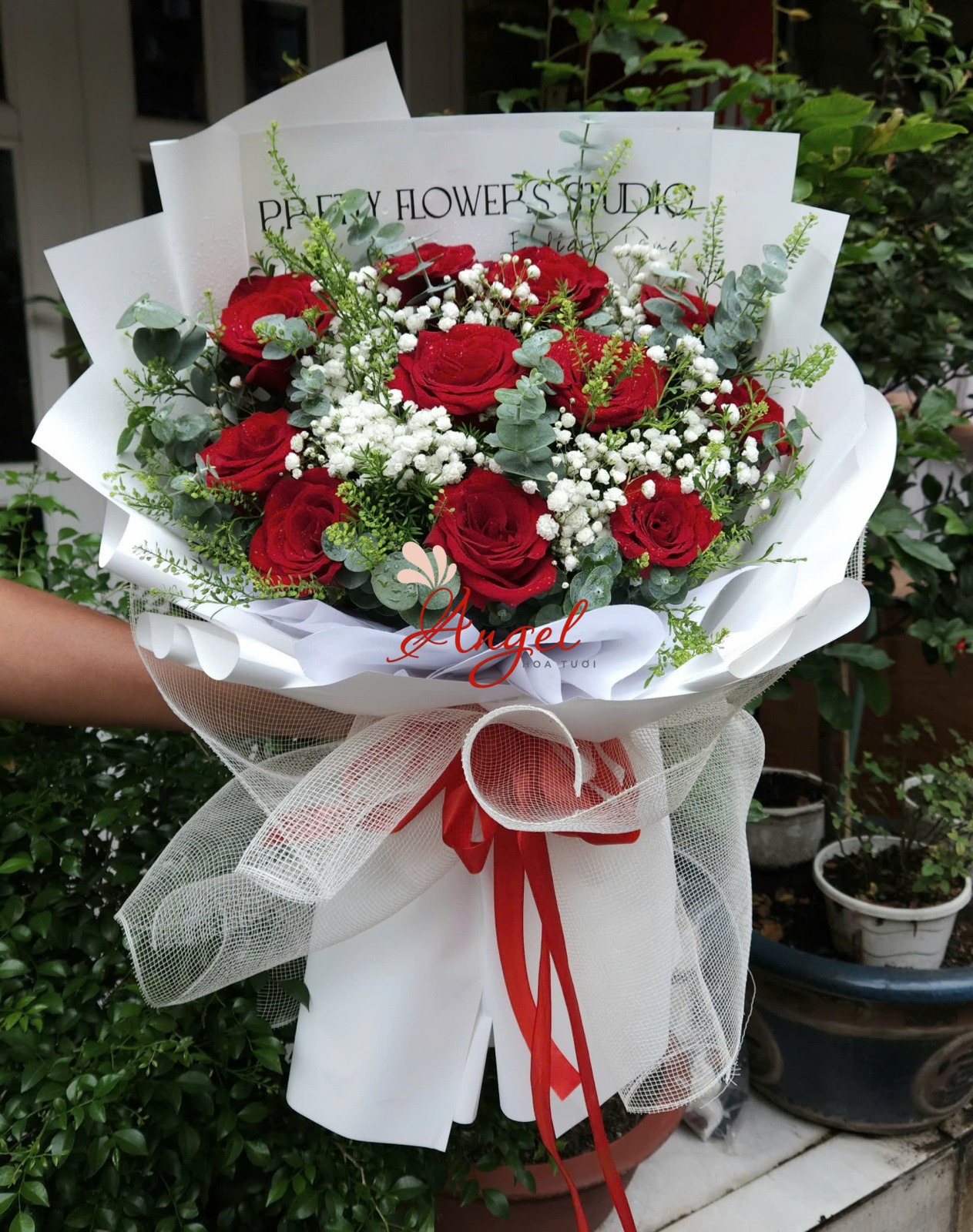 bó hoa hồng 11 bông 
