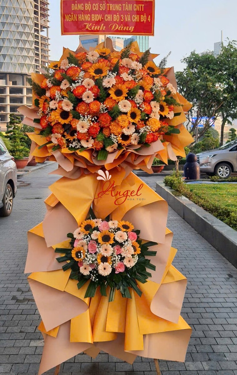 Lẵng hoa chúc mừng đại hội chi bộ